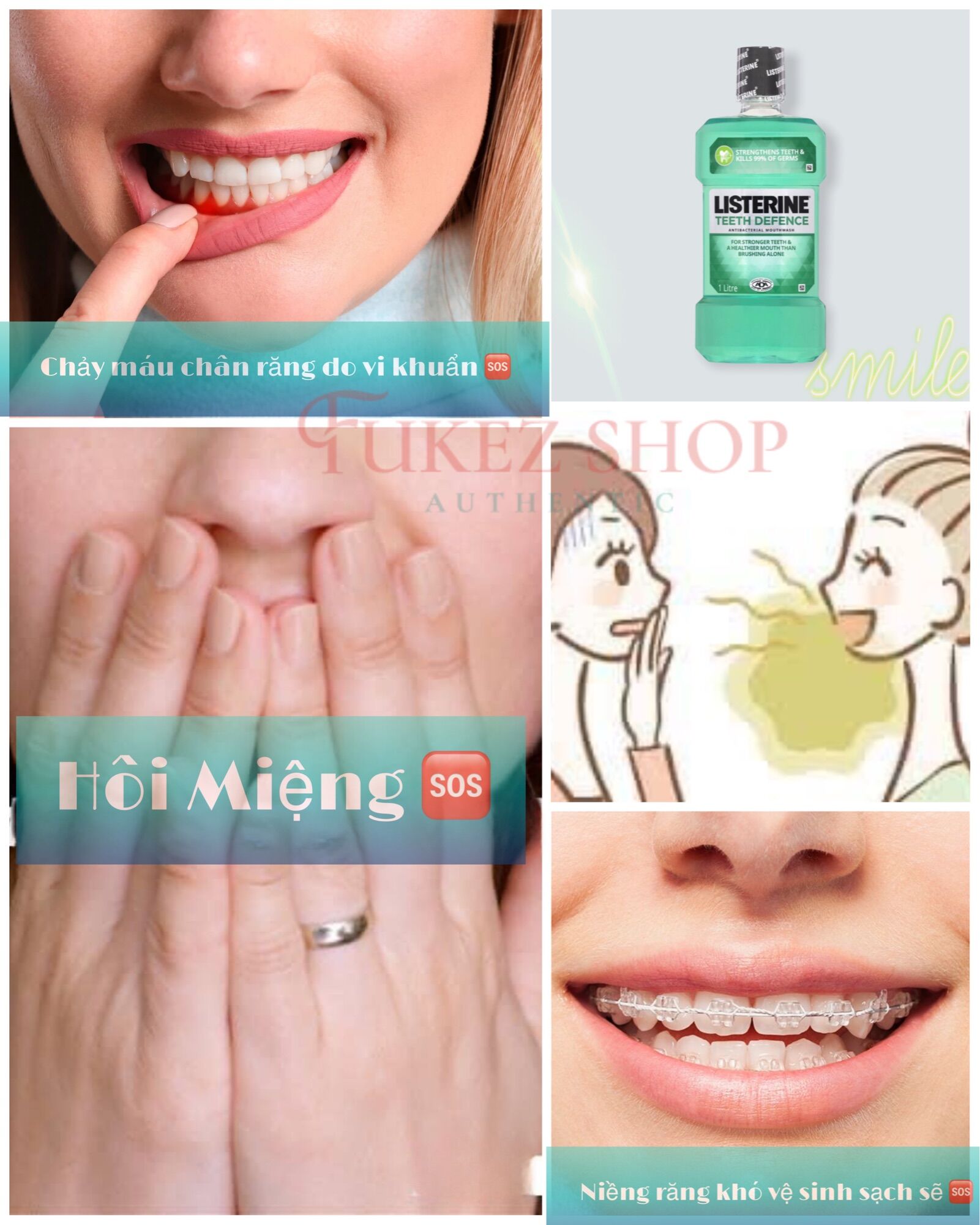 Nước súc miệng chống hôi miệng Listerine 1000ML - Hàng Úc đủ bill