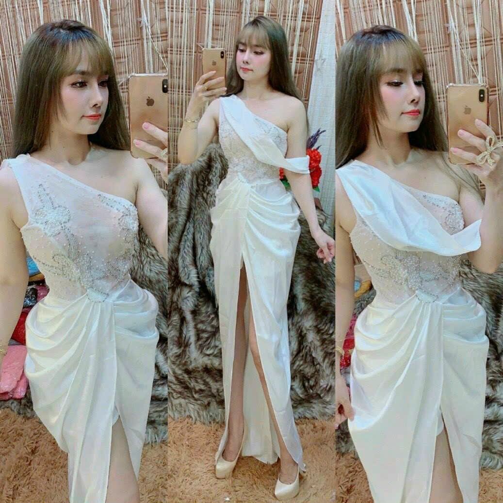 ĐẦM XẾP LY BẮT CHÉO KẾT PHA LÊ TINH SẢO ( hình thật)