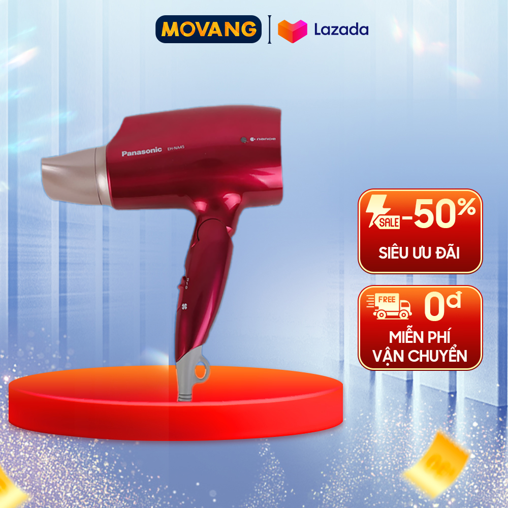 [GIAO TẠI HCM] - Máy sấy tóc Panasonic EH-NA45RP645 - Công suất:1600 W - Tiện ích:Đầu sấy hẹp tạo kiểu tóc Sấy có Nanoe giúp bảo vệ tóc và da đầu