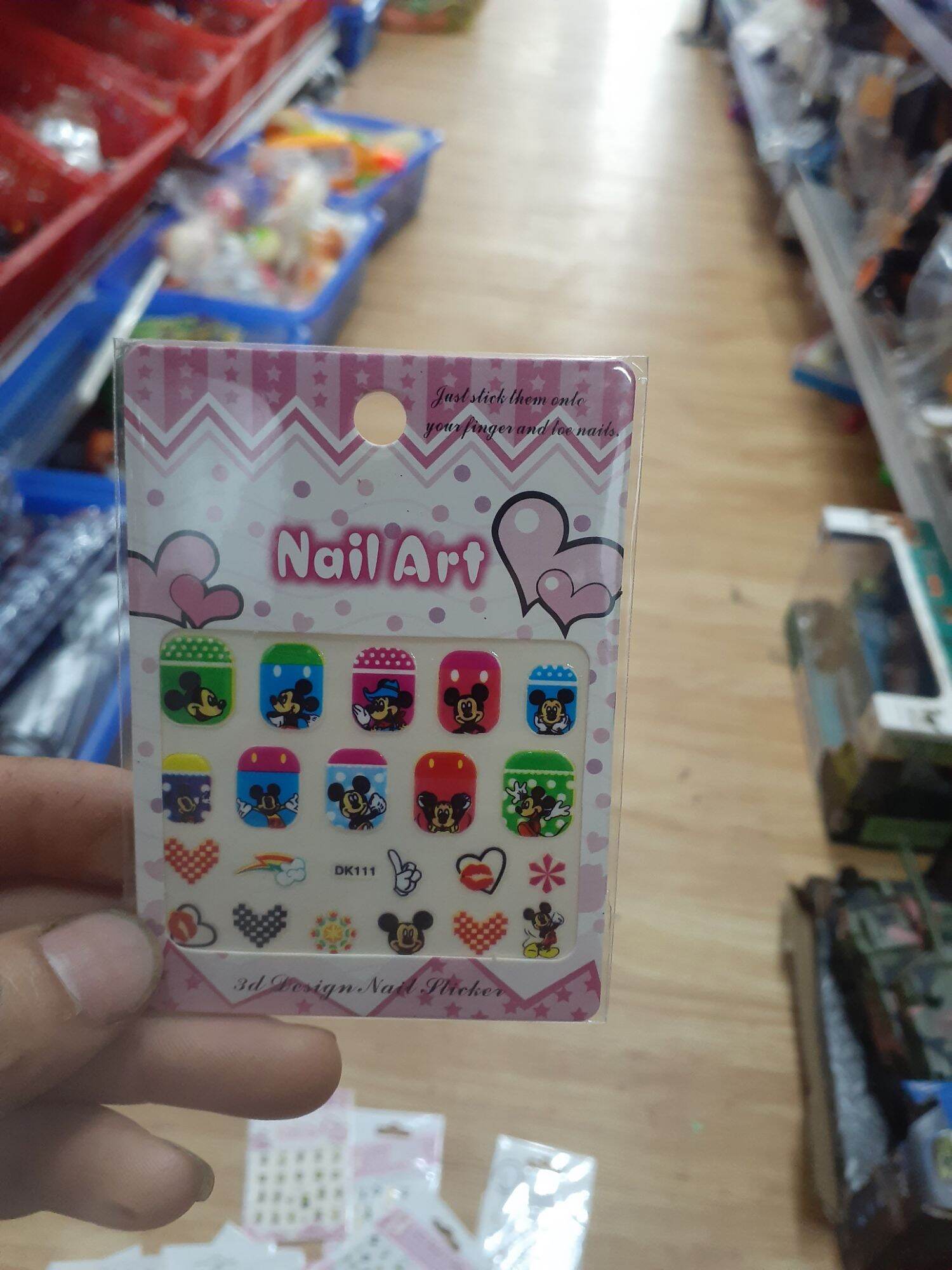 Set 4 tấm sticker dán móng siêu kute size 5*7cm