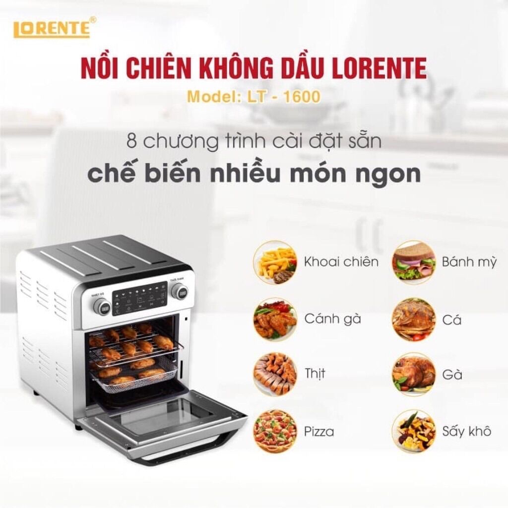 Nồi chiên không dầu 16L Lorente LT-1600