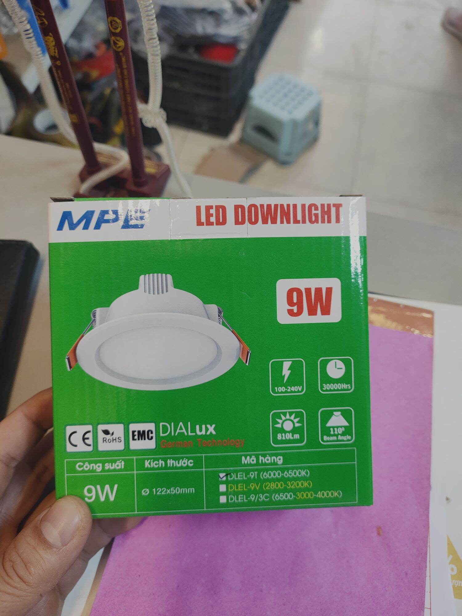 Đèn led Âm trần MPE 7w-d90, 9w-d105mm