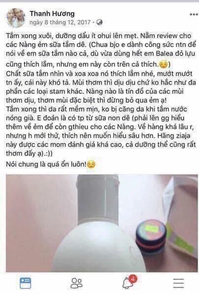 Sữa tắm dê trắng da 500ml Ziaja hàng Ba Lan