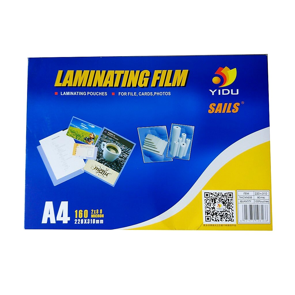 Màng ép nhựa plastic khổ a4 định lượng 80mic hiệu yidu