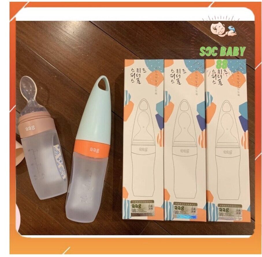 Bình thìa ăn dặm aag cao cấp, bình thìa aag nhà soc baby 88 cho bé yêu