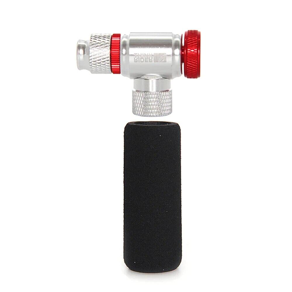 Thinkrider BƠM CO2 cho xe đạp Schrader Presta Bộ chuyển đổi bơm hơi xe đạp Ống lốp nhôm kích thước nhỏ bơm MTB Hộp mực CO2