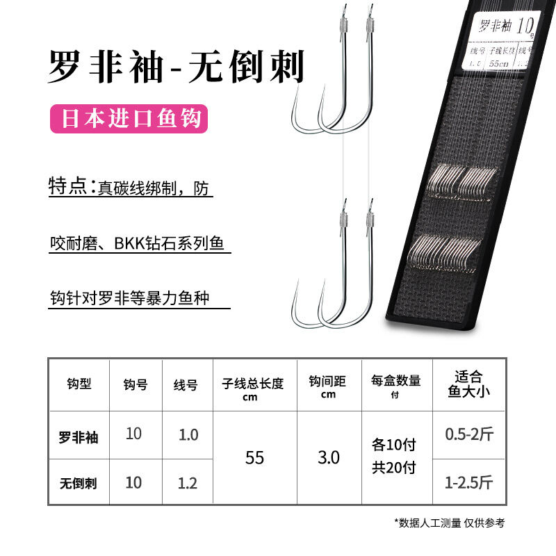 Lưỡi câu cá bộ lưỡi câu hai dây chuyên dùng cho rô phi nhập khẩu nhật bản, lưỡi câu