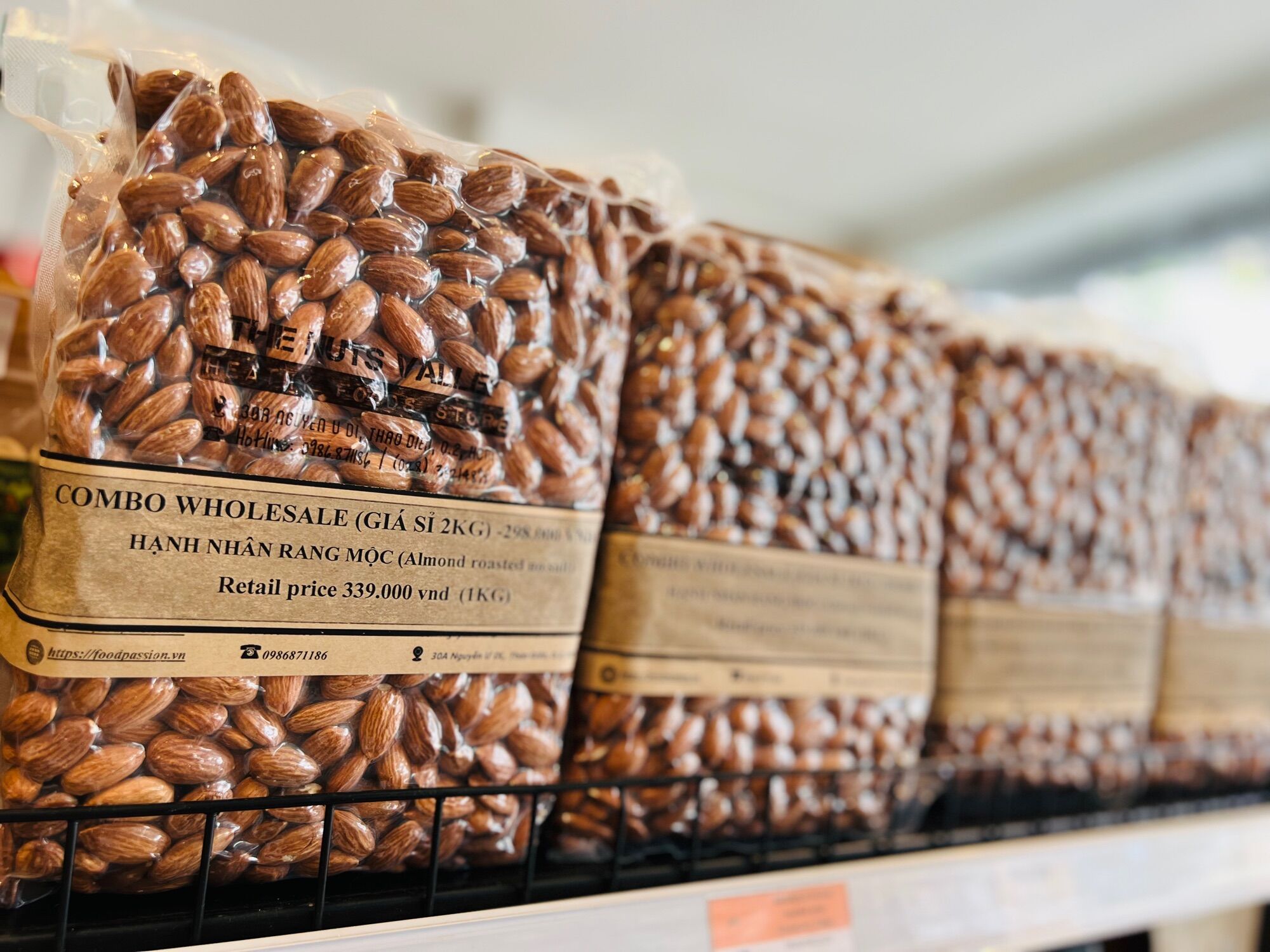 [COMBO 1kg x2]Hạt Hạnh Nhân Rang-ROASTED ALMOND  G2Kg