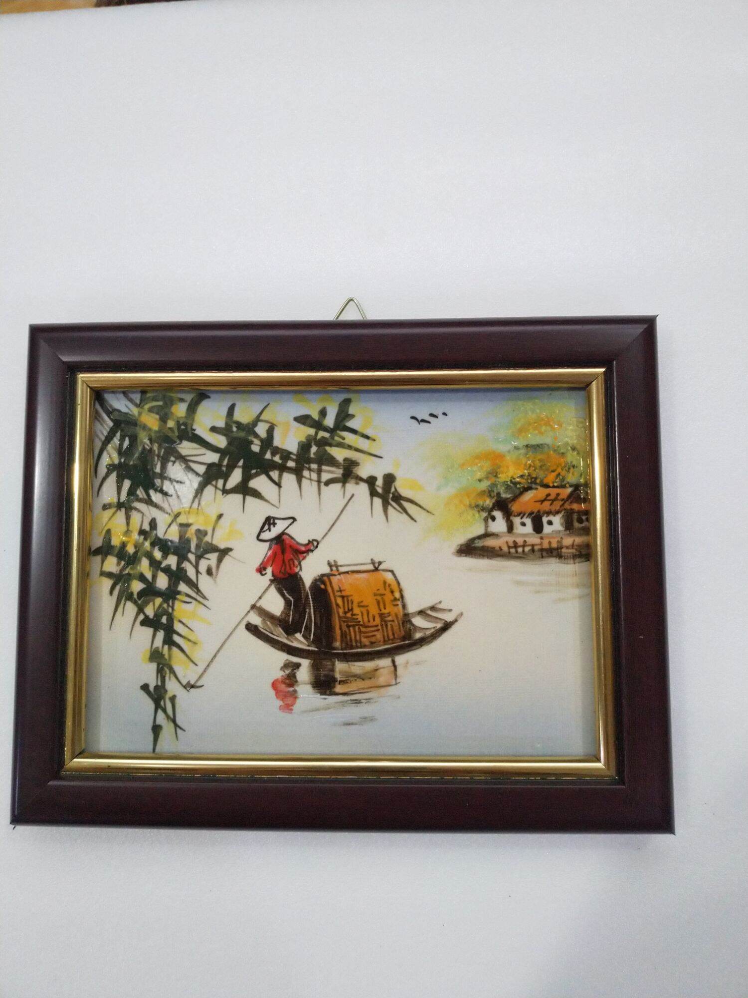tranh gốm sứ Bát Tràng mini xinh xắn KT 18*24