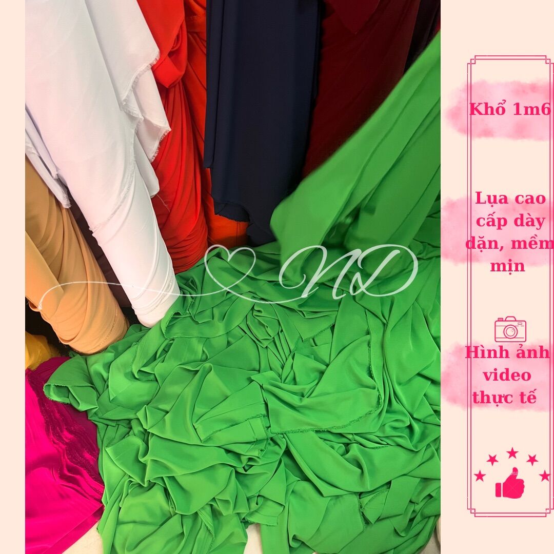 Vải Siêu Lụa (Lụa Cao Cấp) trơn đủ màu may áo dài