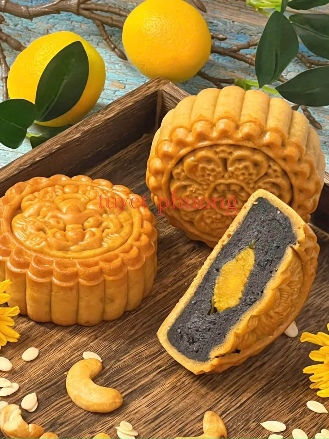 Bánh trung thu thập cẩm 2 trứng 220g (Bánh trung thu homemade)