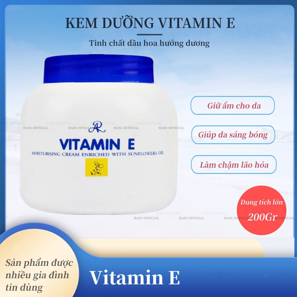Kem vitamine E làm mềm da - dưỡng ẩm