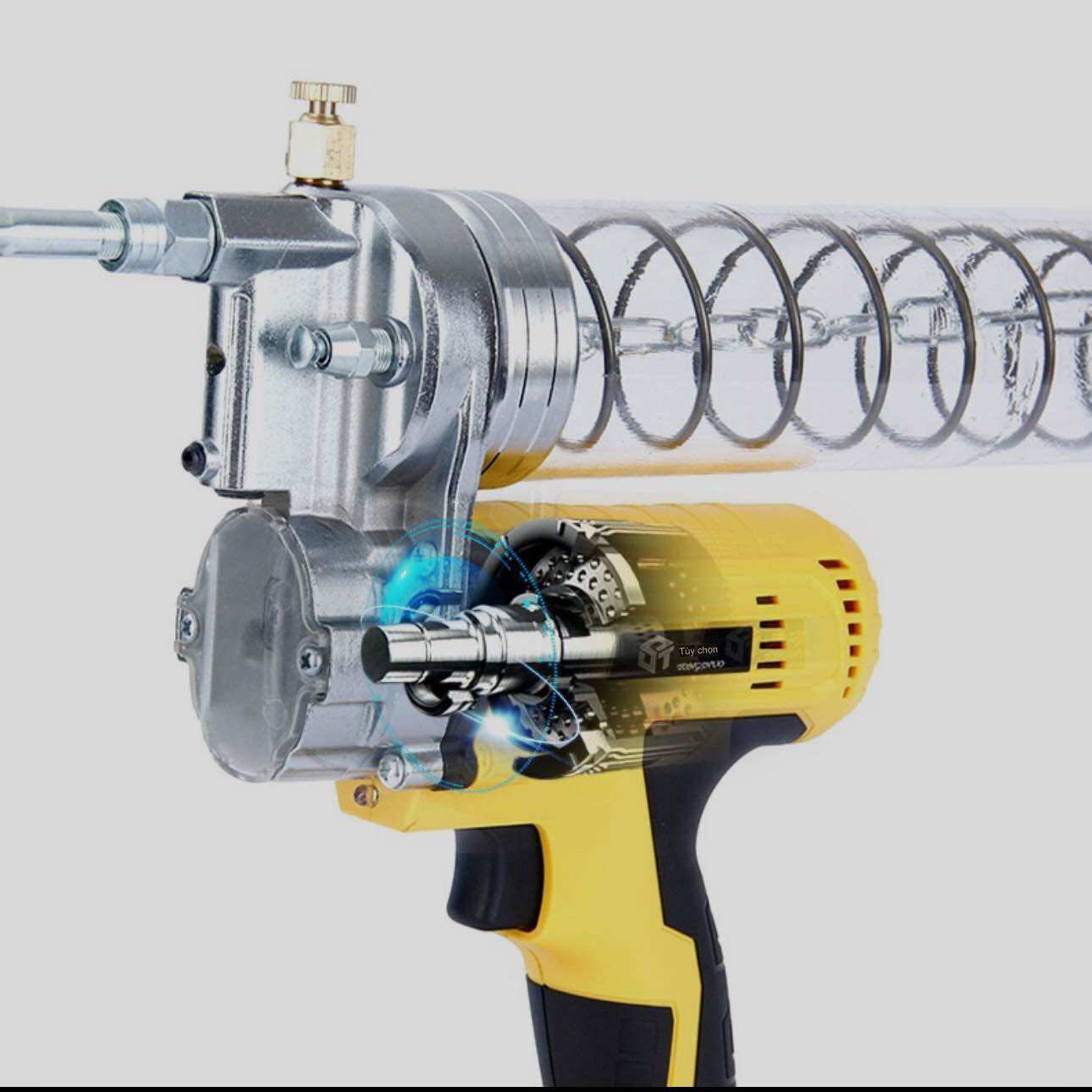 Bơm mỡ điện hộp cam đĩa nhựa