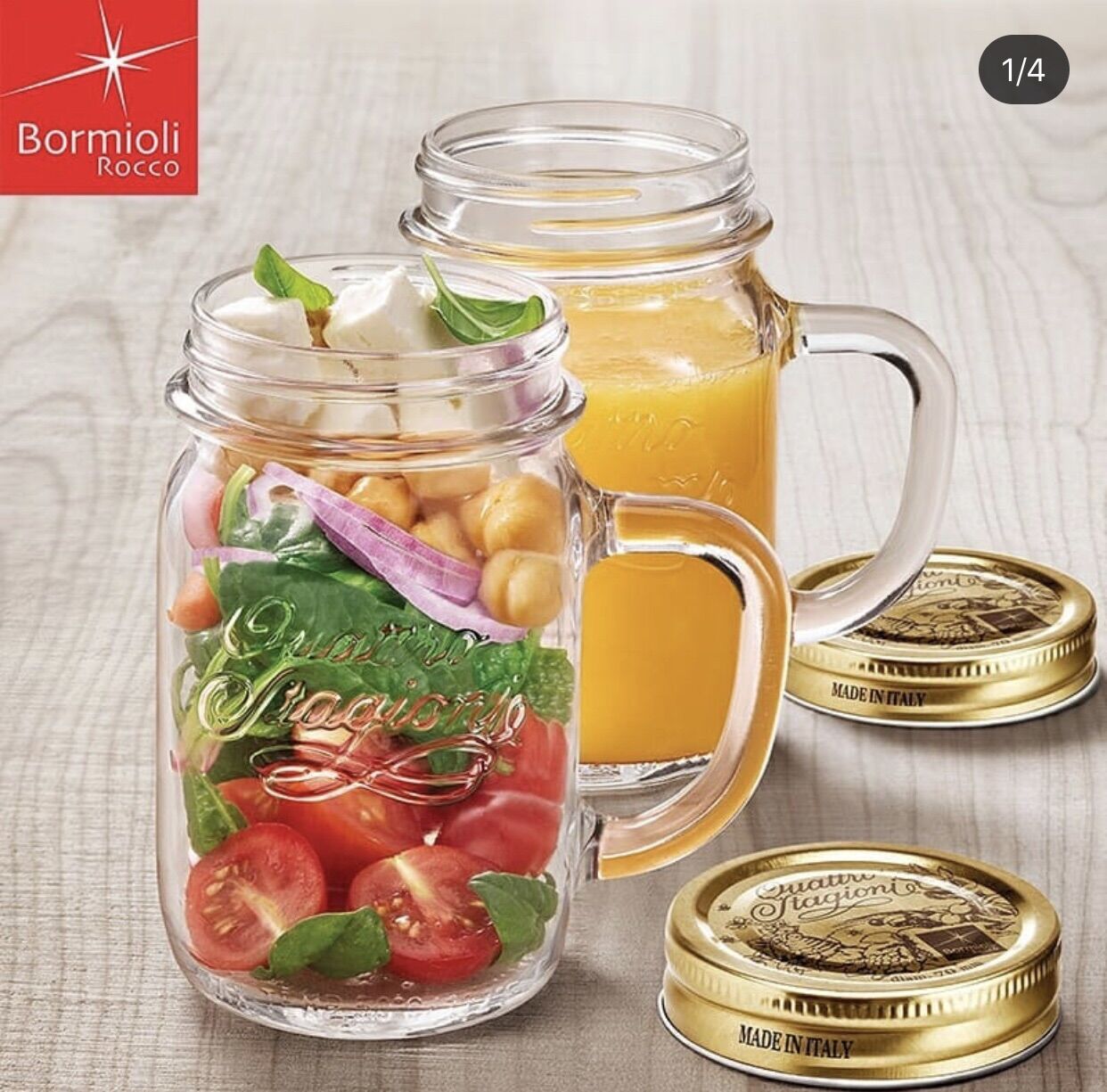 Hũ thủy tinh tay cầm 415ml