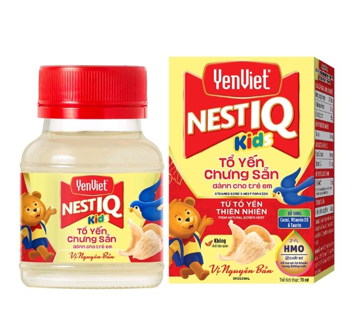 Tổ yến nguyên chất chưng sẵn trẻ em yến việt nest iq -