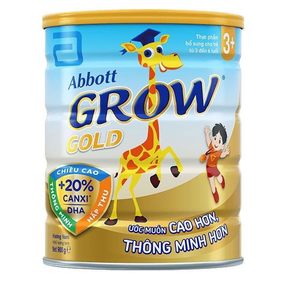 Sữa bột Abbott Grow Gold 3+ lon 900g