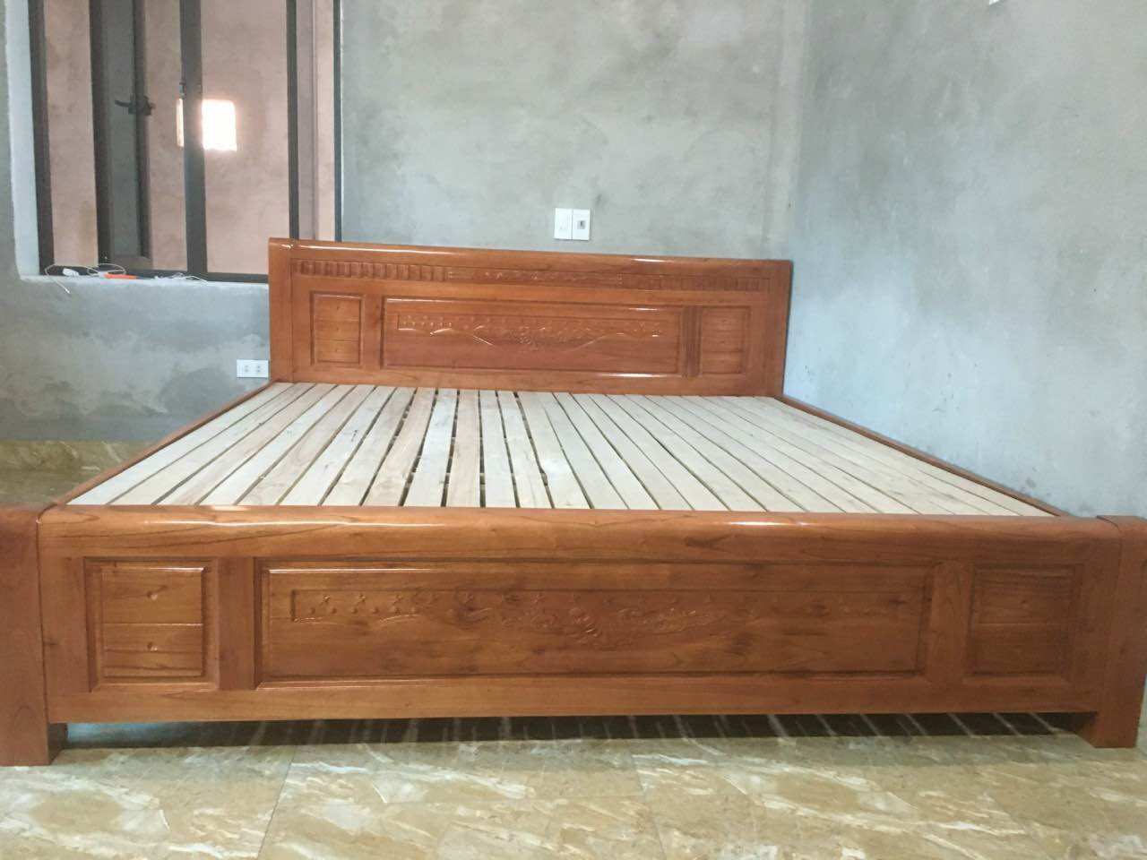 Giường xoan gỗ tự nhiên