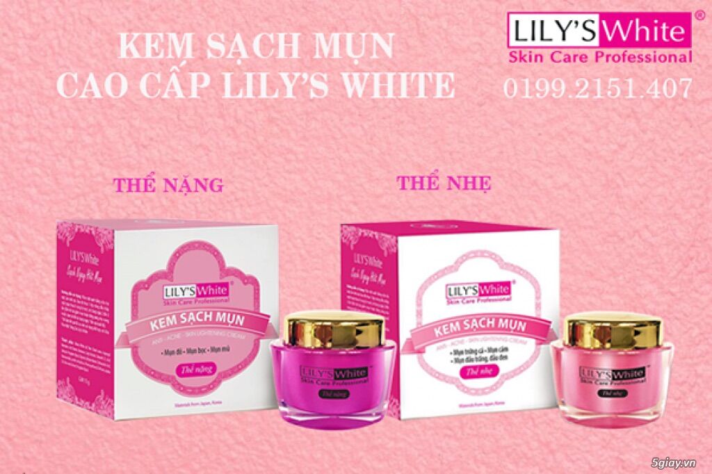 Kem sạch mụn Lily's white thể nặng 16g