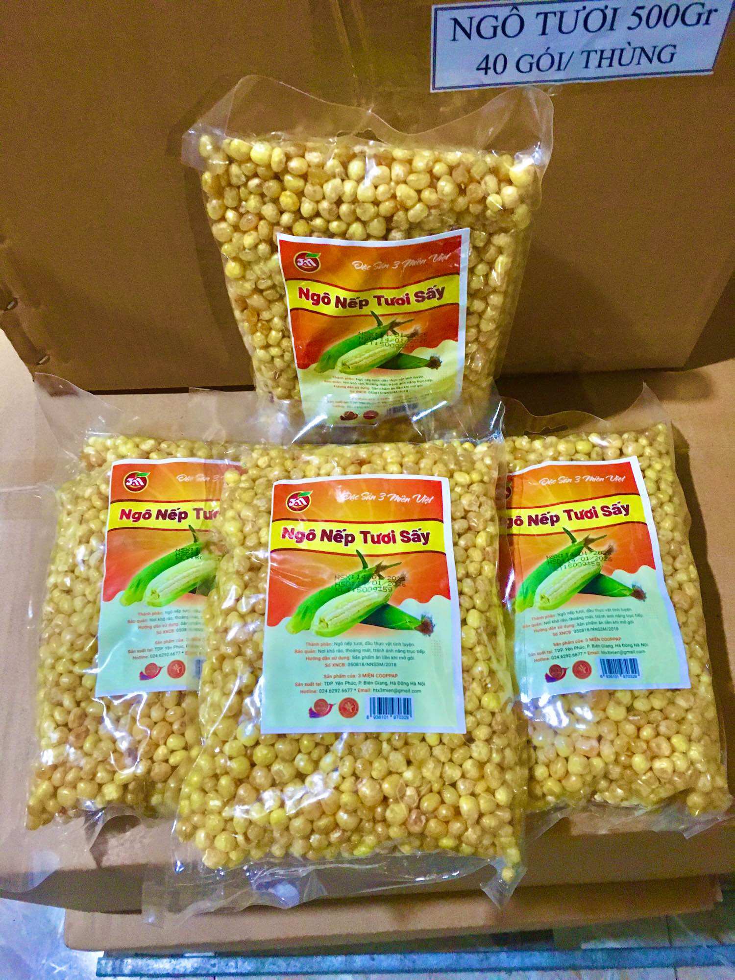 Ngô nếp non tươi sấy giòn 450g