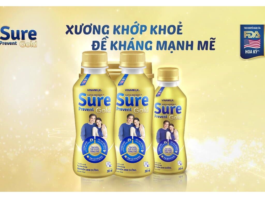 [Date mới nhất]Combo 4 lốc sữa bột pha sẵn Sure Prevent Gold 237l