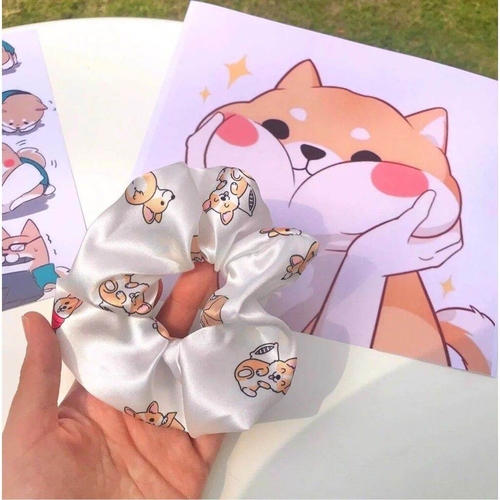 CỘT TÓC VẢI IN HÌNH THÚ ĐÁNG YÊU