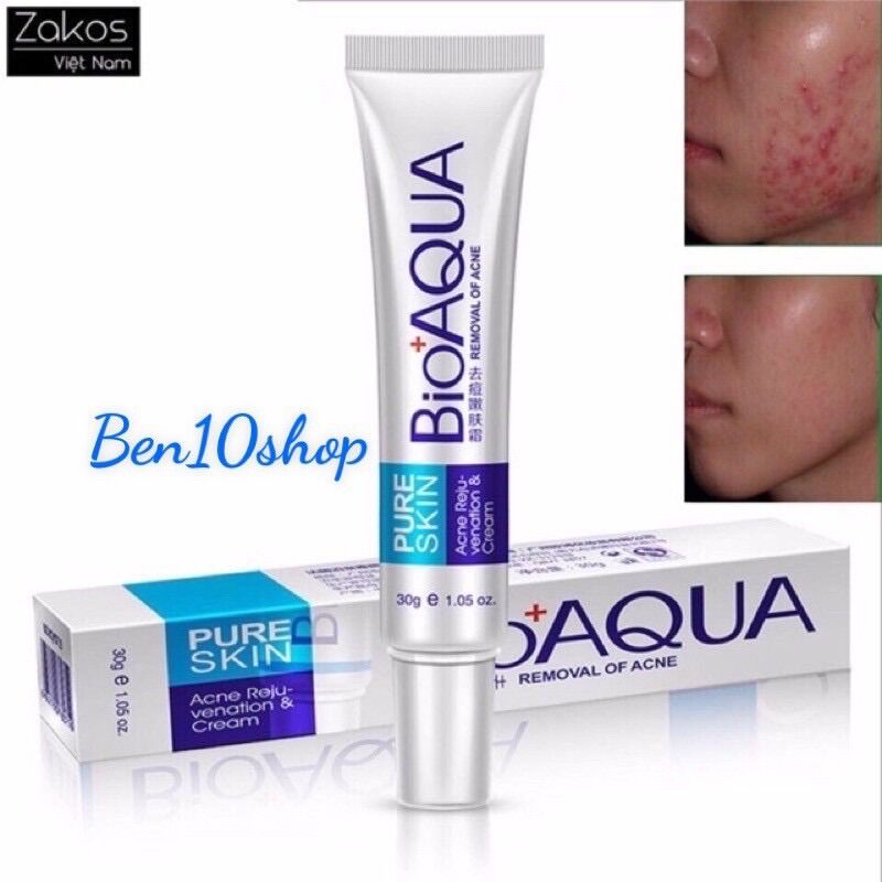 Tuýp kem bôi mụn pure skin của bioaqua