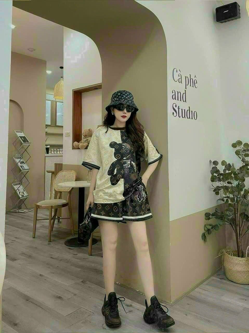 BỘ SHORT HOẠ TIẾT GẤU 3D CAO CẤP