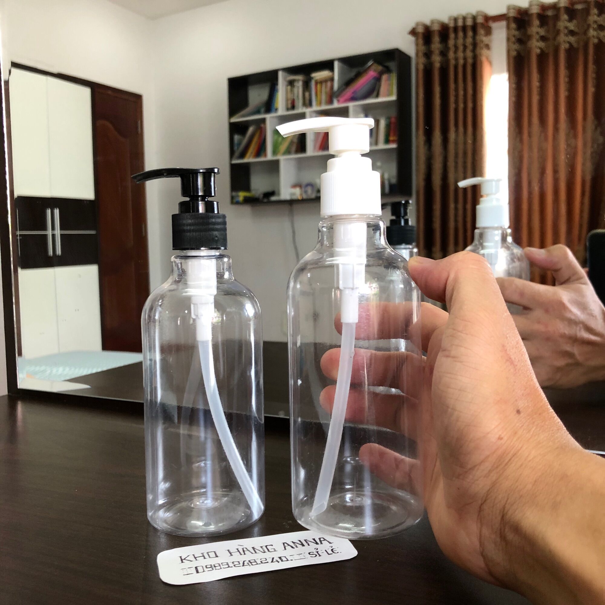 Bình nhựa vòi nhấn nhỏ giọt 300ml và chai 500ml - Chai nhựa trong suốt / chai nâu / chai xanh / chai trắng vòi nhấn đựng nước rửa tay / đựng xà bông / chiết dầu gội - Chai nhựa Pet 500ml/ 300ml/ 250ml