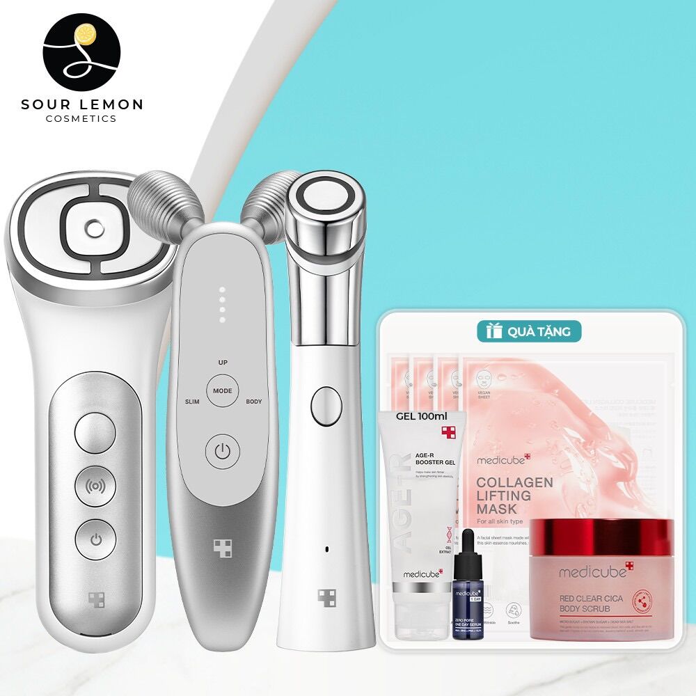 Set 3 thiết bị trẻ hoá, thu nhỏ chân lông, tăng sinh collagen medicube