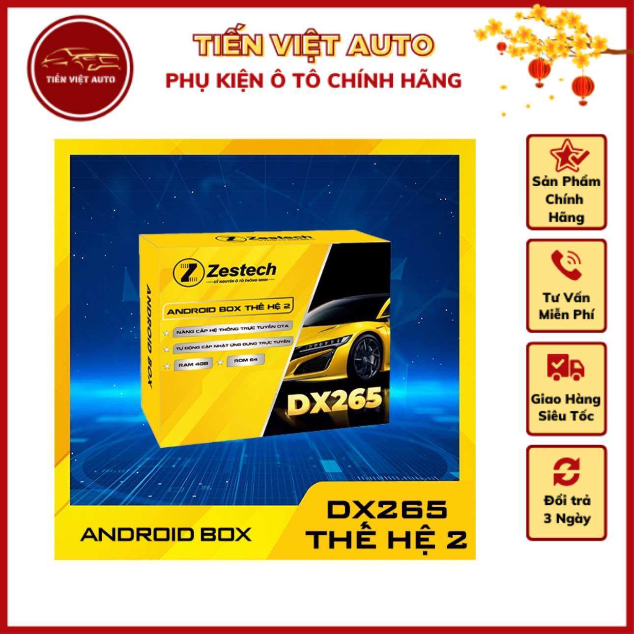 Android box zestech dx265 thế hệ 2, android 13, chip sm6225