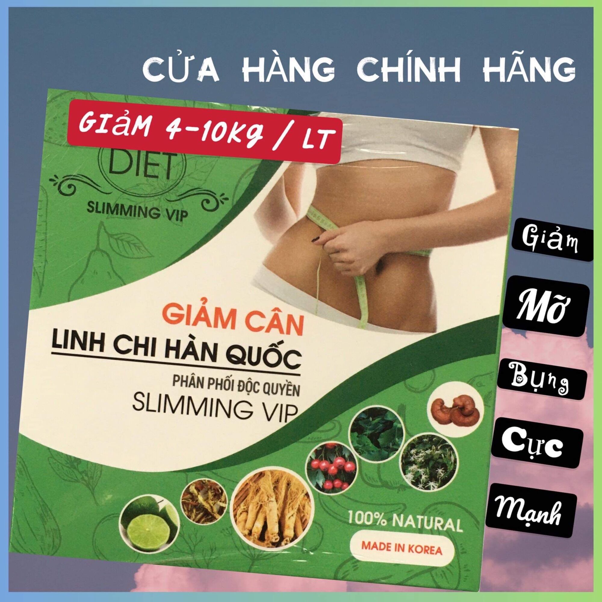 Giảm cân linh chi [ Bao Giảm 4-9 kg ]