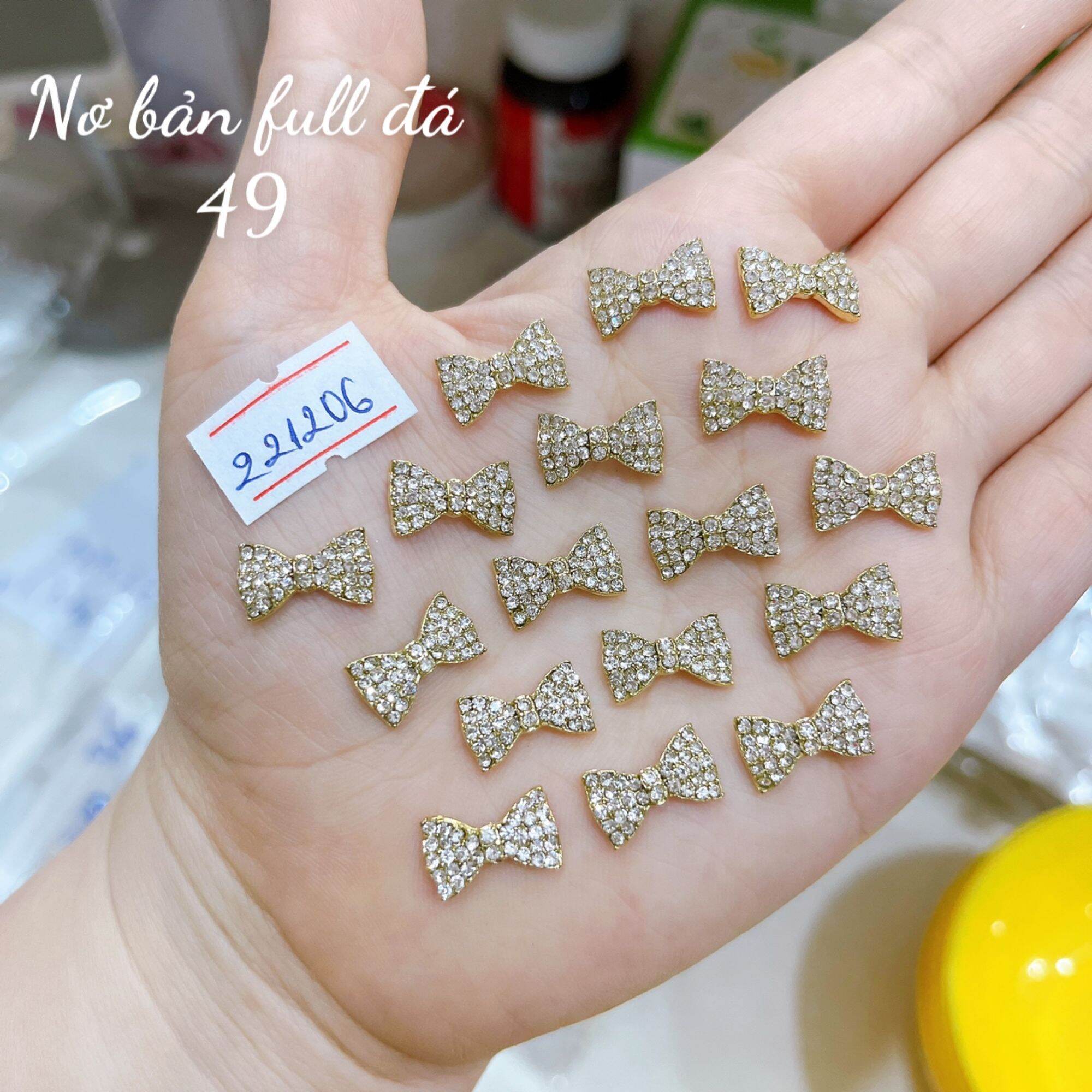 Charm nơ đính đá mẫu nhỏ lên móng vừa tay - Charm nail đính móng tay mẫu mới giá rẻ