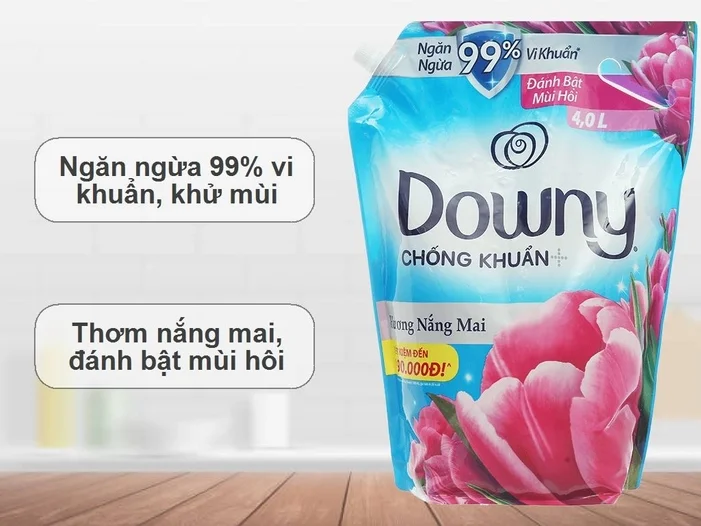 Nước xả vải Downy nắng mai 4 lít