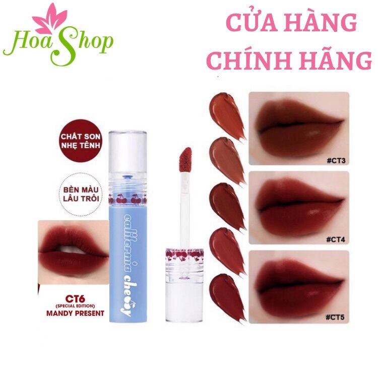 Son Kem Lì, Lên Màu Chuẩn Dearmay California Cherry Velvet Tint