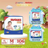 [20h 7-10.8 GIẢM THÊM 90K]  Gói Tã/bỉm quần HUGGIES SKINCARE MEGA JUMBO size M 102+4 miếng