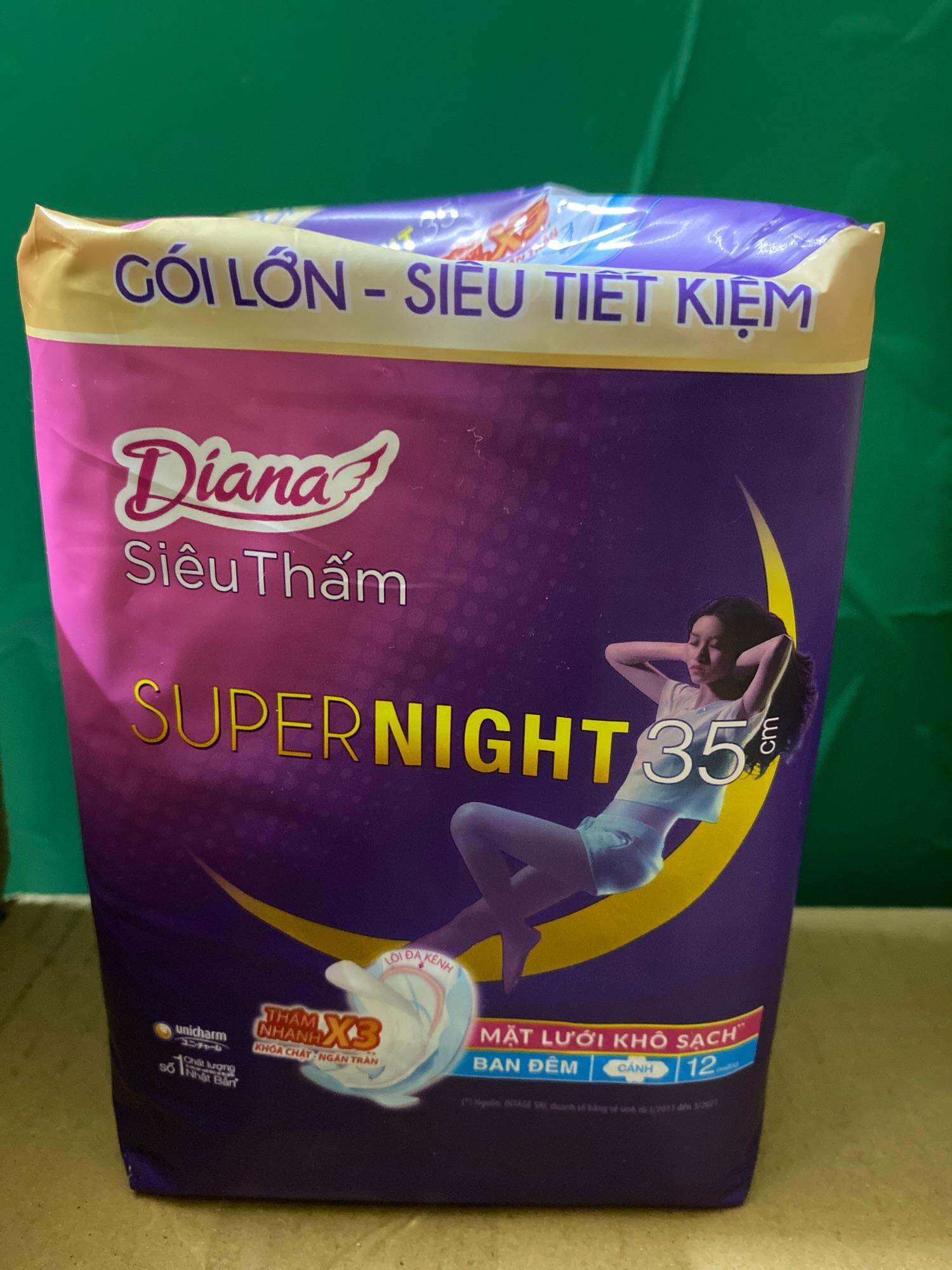 BVS Ban Đêm Diana 35 cm gói Lớn 12 miếng