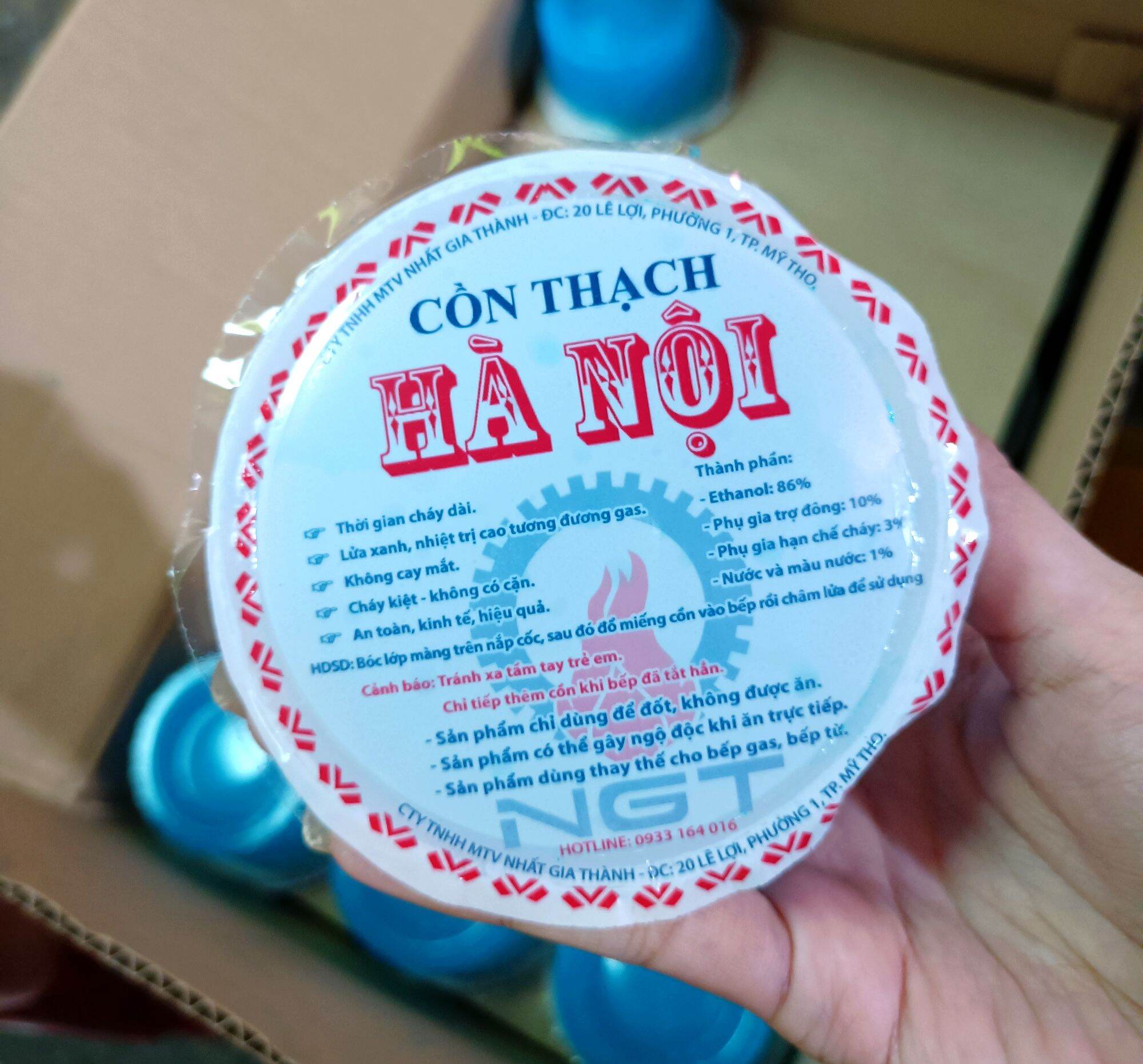 Thùng 60 viên cồn thạch Hà Nội