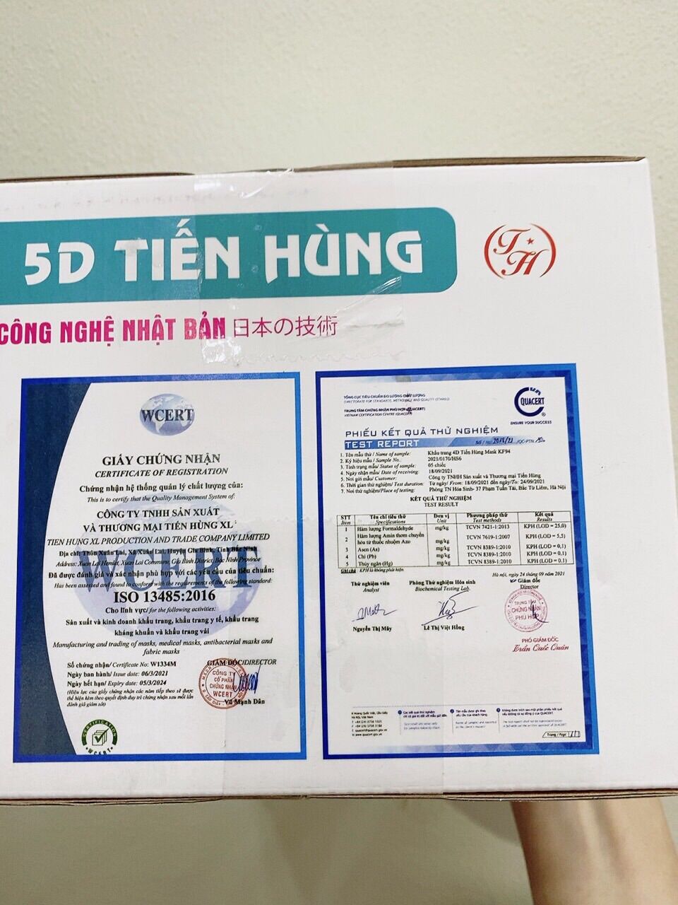 Thùng 100 chiếc khẩu trang 5d lớn Tiến Hùng