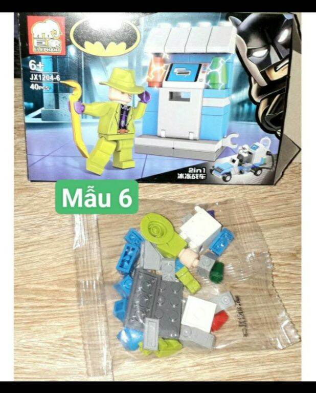 Lắp ráp 1 hộp Lego-BadMan 1204 có nhiều chi tiết bằng nhựa rất đẹp