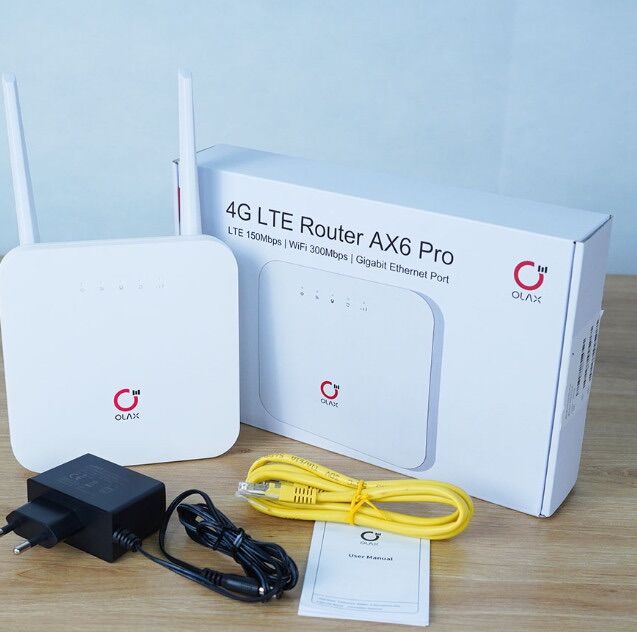 Bộ phát wifi 4g olax ax6 pro b cắm điện pin 4000mah