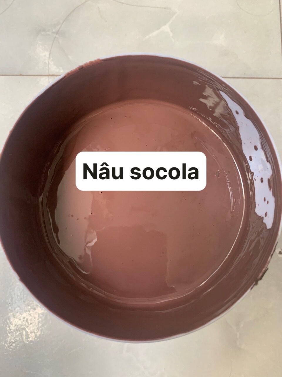 Sơn chậu cảnh màu nâu socola , sơn chậu kiểng