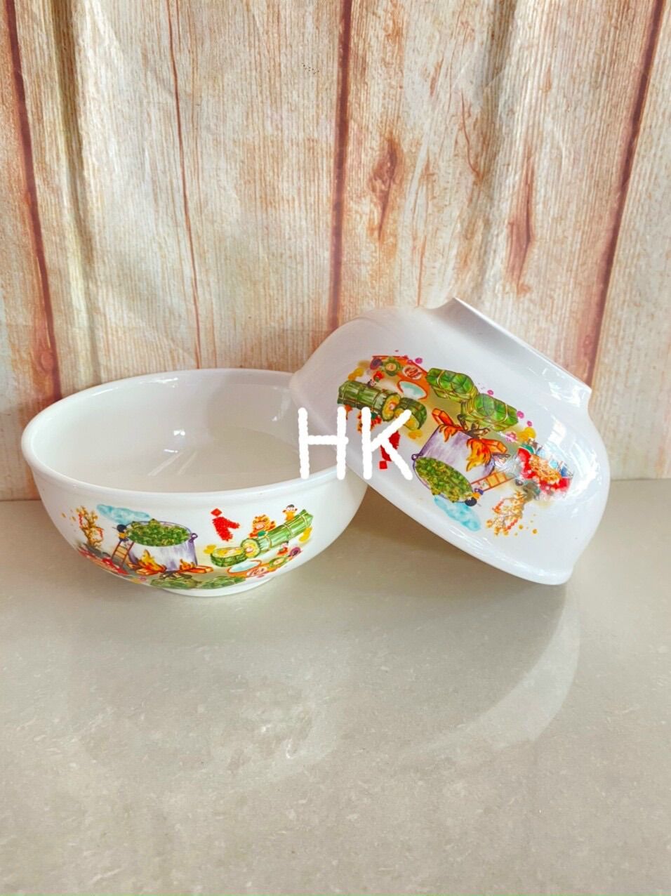 Set 2 tô sứ họa tiết cao cấp 6in - đk 15cm - mẫu ngẫu nhiên