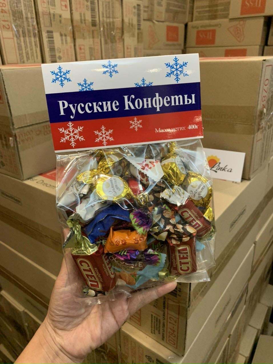 Socola Nga mix 8 loại có cả các loại bánh - Socola mix đặc biệt gói 450g - Hàng Nga air chuẩn