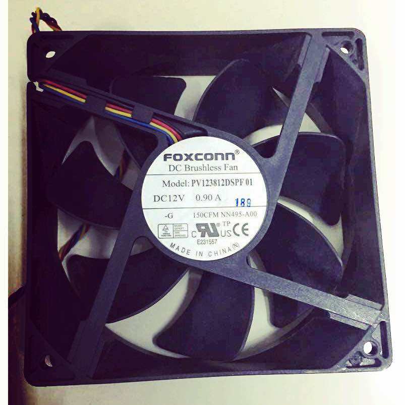 Quạt máy tính Foxconn 12cm PV123812DSPF 0.90A tháo máy