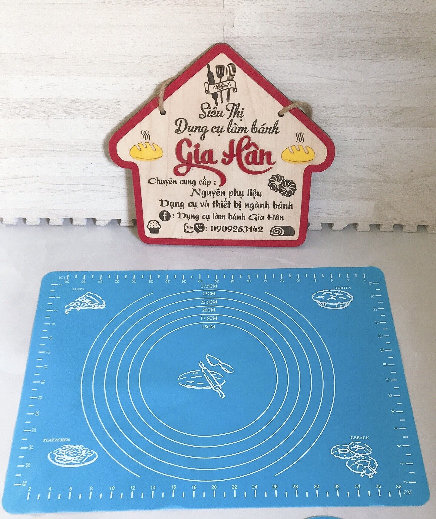 Thảm silicon nhồi bột 25x30cm