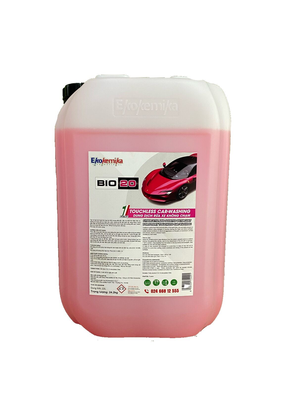DUNG DỊCH RỬA XE KHÔNG CHẠM BIO 20 - 22L