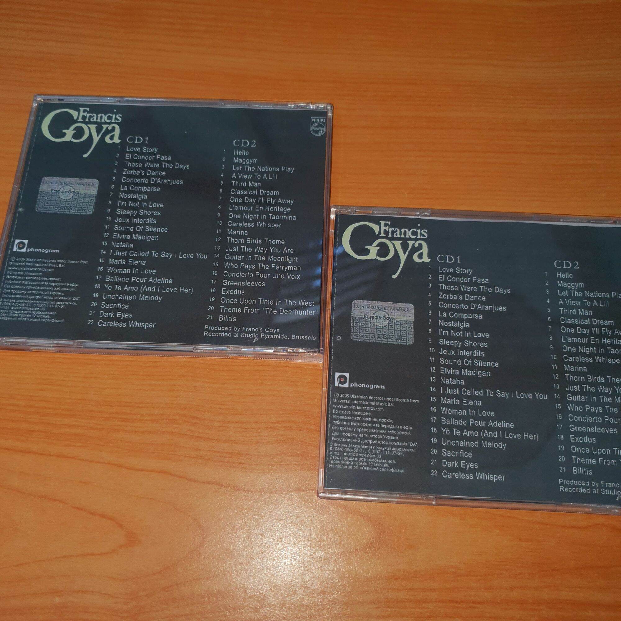 [MDCD] Bộ 2 Đĩa CD hòa tấu guitar Francis Goya