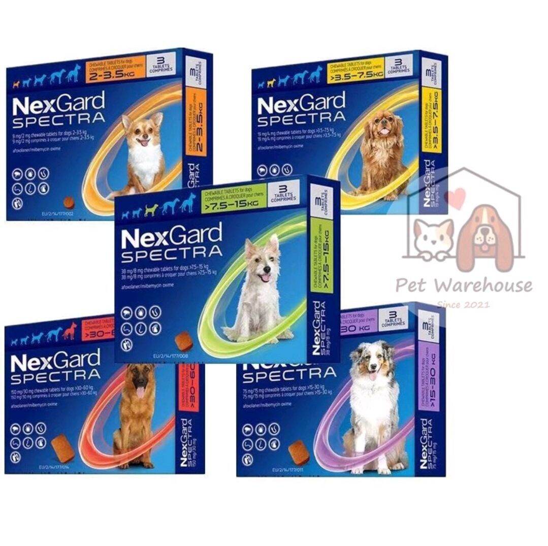 1 viên Nexgard Spectra (chó 3.5-7kg) bảo vệ cún khỏi nội và ngoại kí sinh trùng
