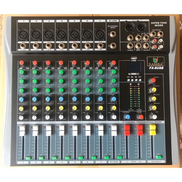 Bàn mixer Samba 8 line + Bluetooth