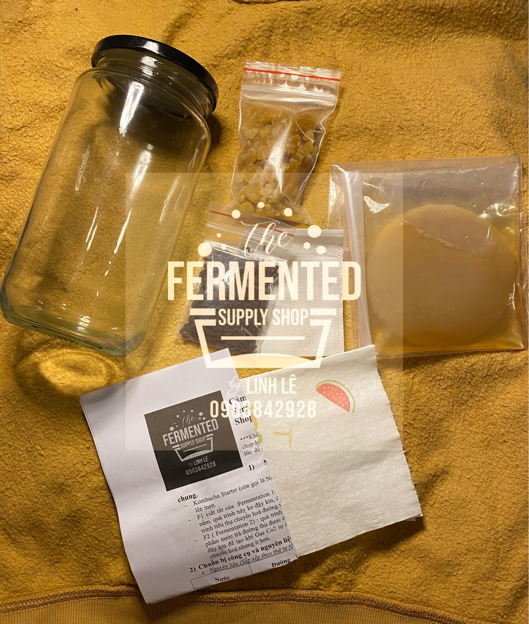 Combo 7 món Scoby Kombucha nấm thuỷ sâm trải nghiệm siêu tiết kiệm
